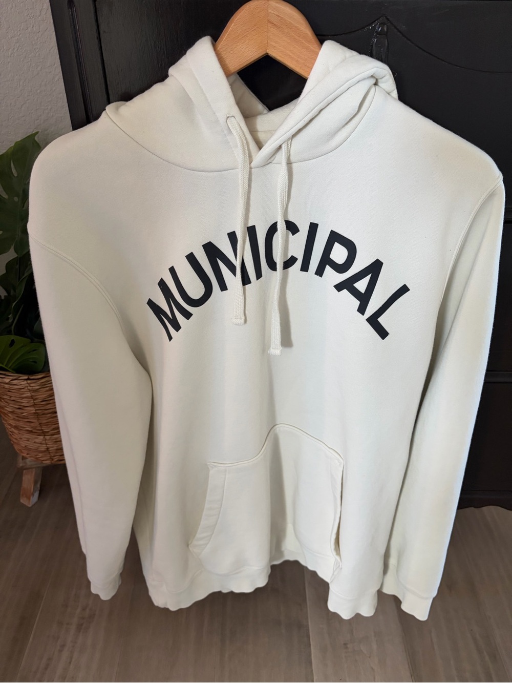 Municipal Cream Hoodie Sweatshirt Large